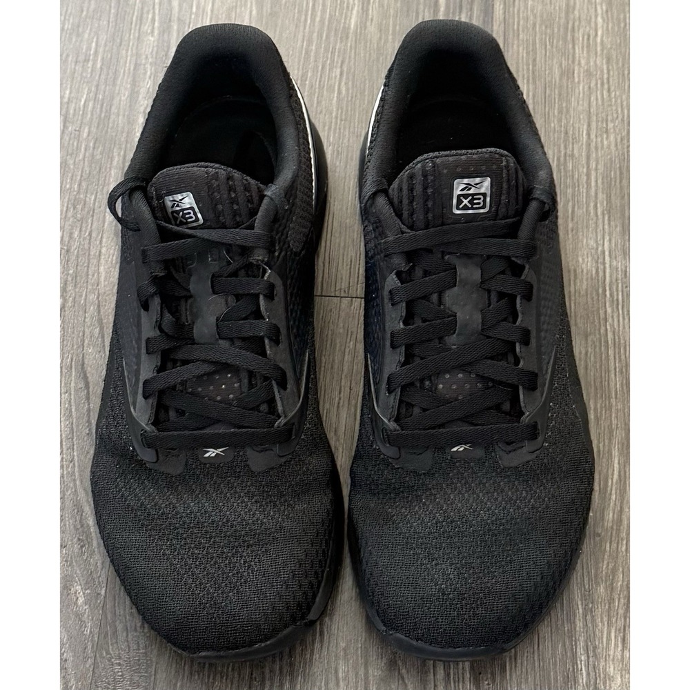 Men's 7 Reebok Nano X3 Core Black Pewter Shoes Sneakers Cross Train Women's 8.5 - Picture 2 of 11